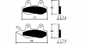 Placute de frana Aprilia, cod O-742