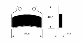 Placute de frana Beeline, cod P-10750
